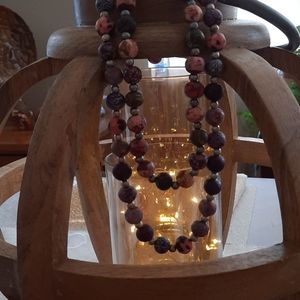 Rubber ball neckaces/set of 2